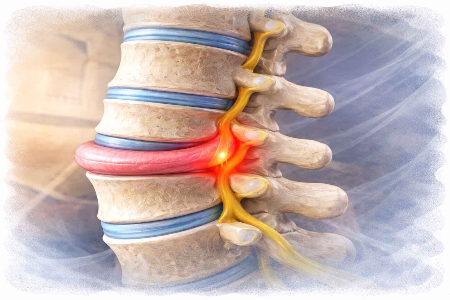 illustration of a herniated disc