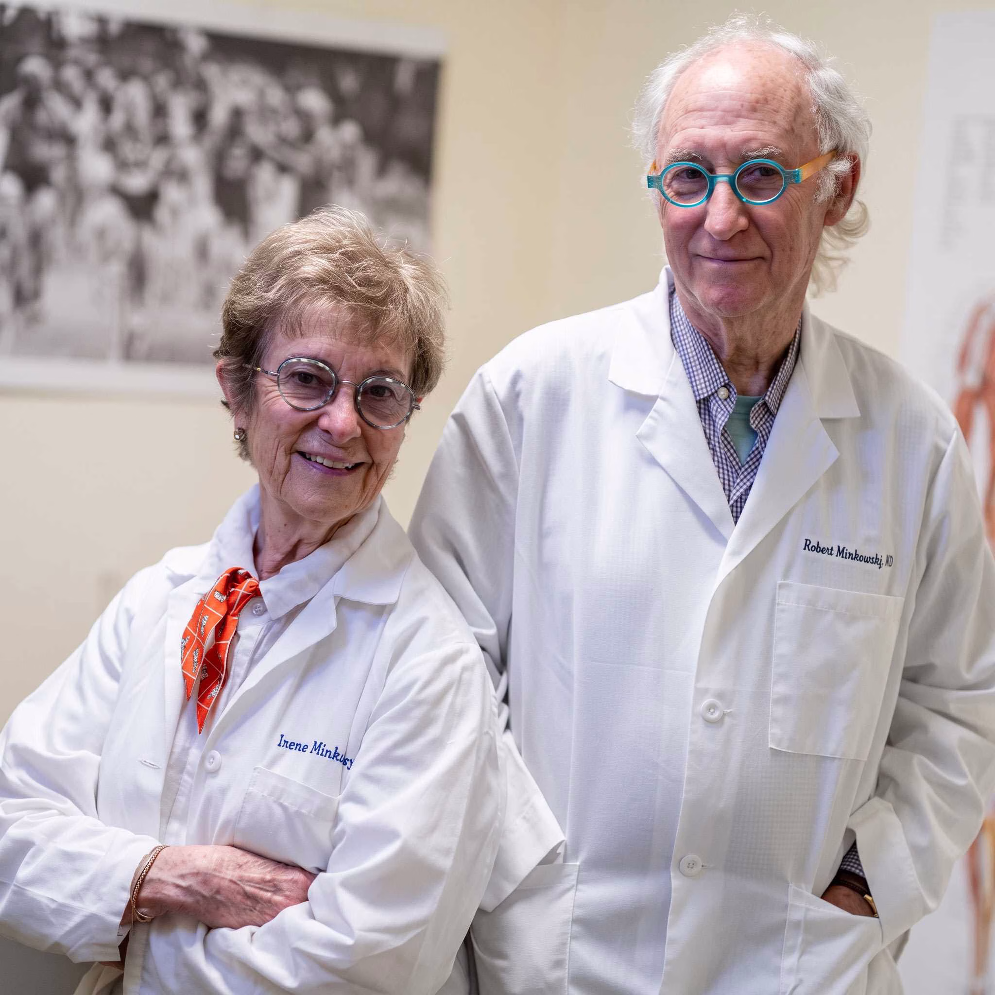 Doctors Irene and Robert Minkowski in their offices in San Francisco