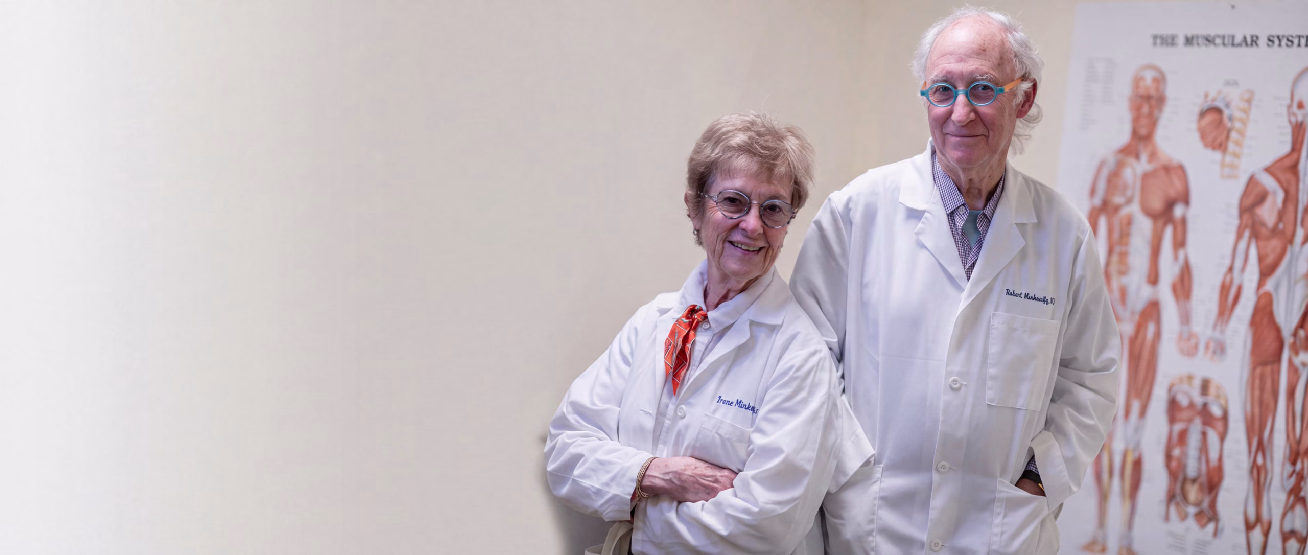Doctors Irene and Robert Minkowski in their offices in San Francisco