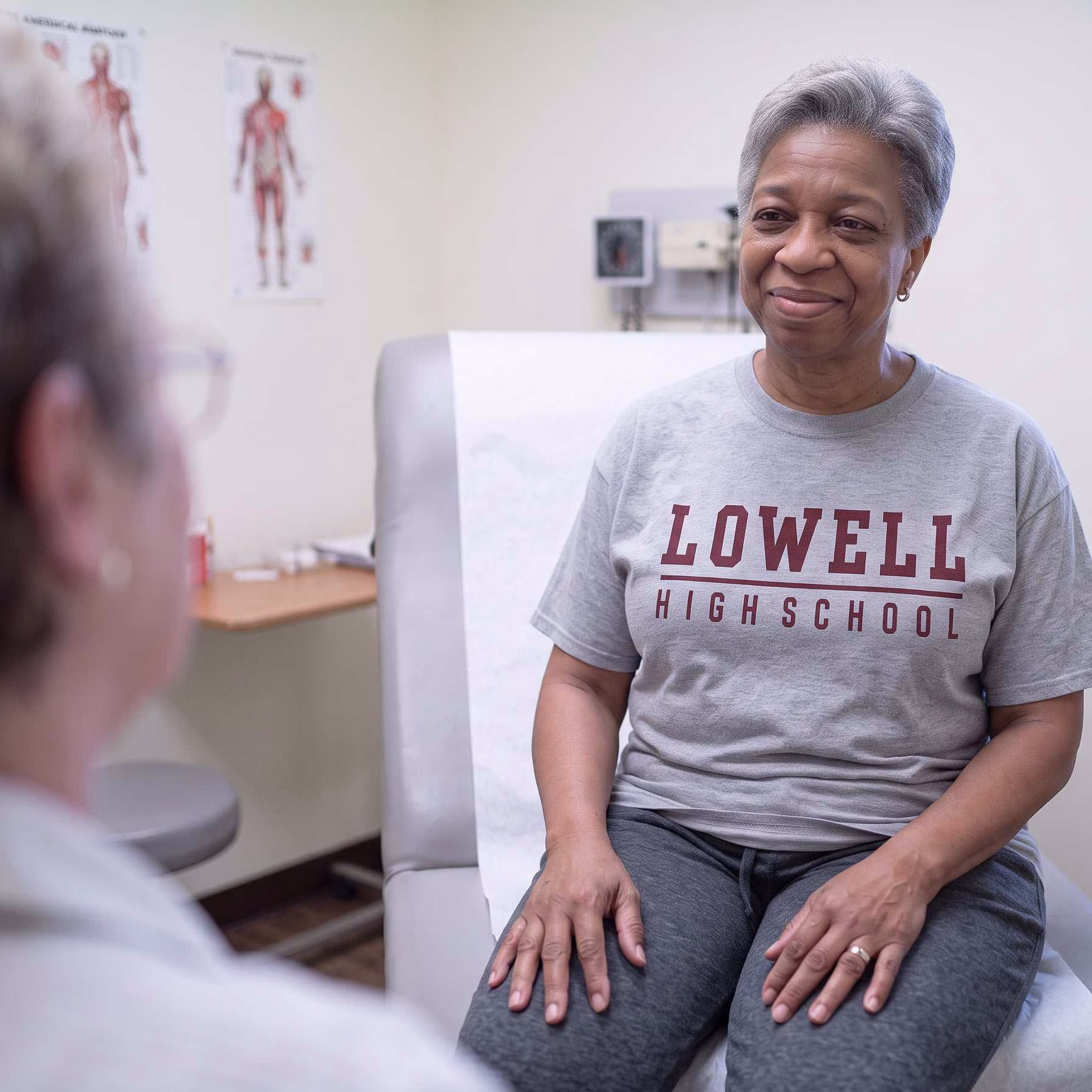 our patient is now happy to see her doctor